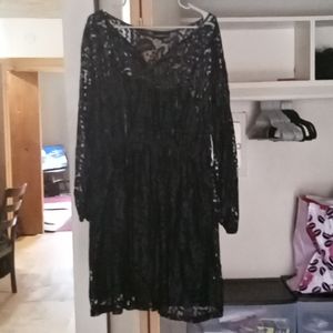 Beautiful Lane Bryant Gothic Lace Black Dress